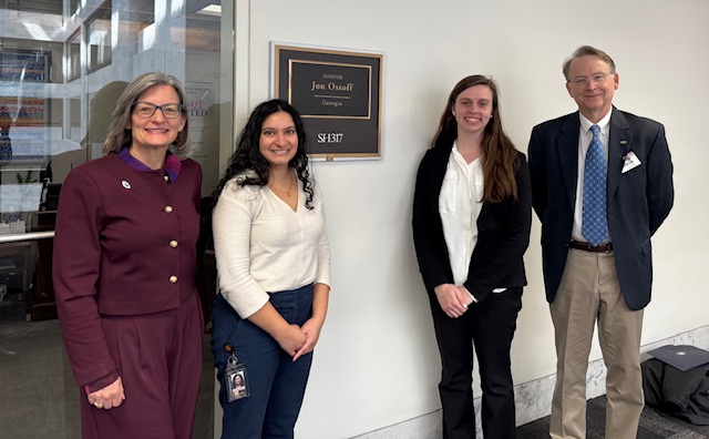 Fulbright Association members with a staff member from Sen. Jon Ossoff's office